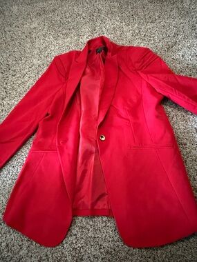 Worthington Red Single-Button Blazer
